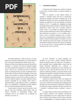 DIFERENÇA ENTRE SACERDOTE E PROFETA