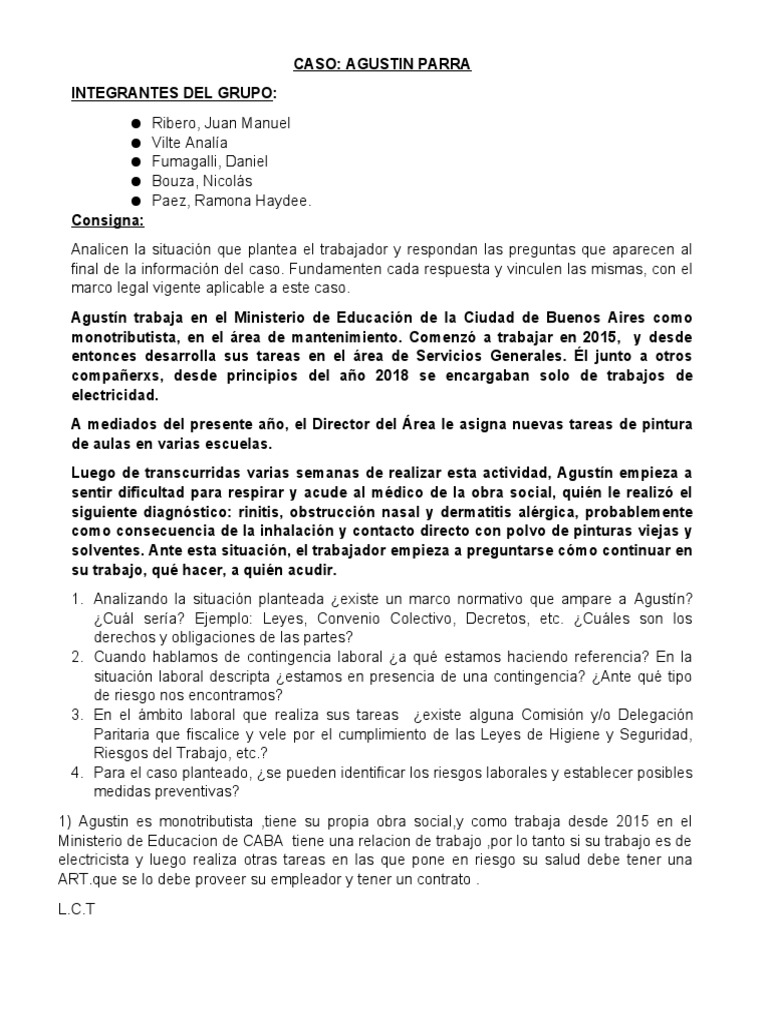 Final (Caso Agustin Parra) Prof Graciano PDF