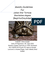 Husbandry Guidelines For (Reptilia:Emydidae) : Indian Star Tortoise