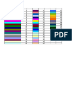 Tabela de Cores para Excel