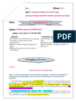 Fiche de Préparation N Niveau:: Projet: Objet D'étude: Séquence