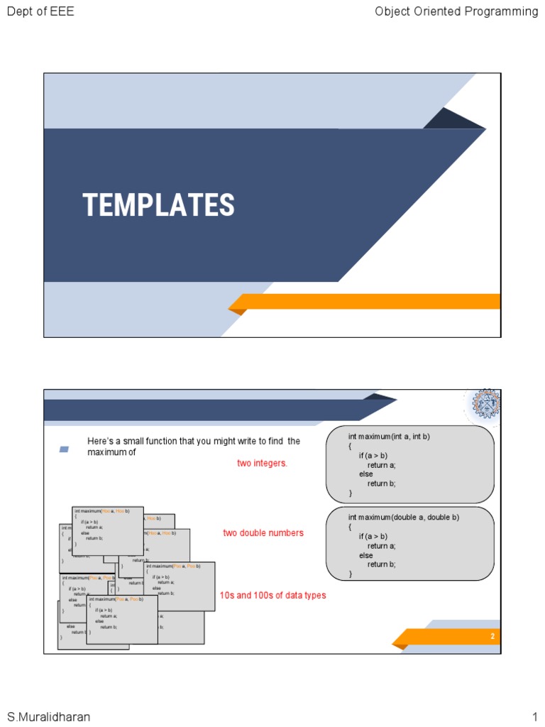 TEMPLATES | PDF | C++ | Computing