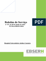 Boletim de Serviço: Nº 271, de 08 de Junho de 2022 Extraordinário