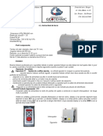 I.L. Instructiuni de Lucru Caracteristici Tehnice