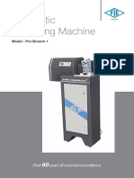 SPECIFICATIONS AND OPERATION OF A MOTORIZED BROACHING MACHINE