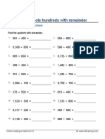 Division Whole Hundreds With Remainder A