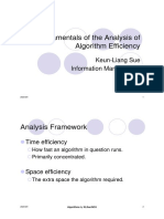 Fundamentals of The Analysis of Algorithm Efficiency: Keun-Liang Sue Information Management NCU
