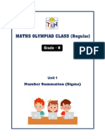 Maths Olympiad Class (Regular) : Grade - 8
