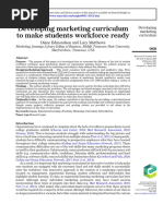 Developing Marketing Curriculum To Make Students Workforce Ready