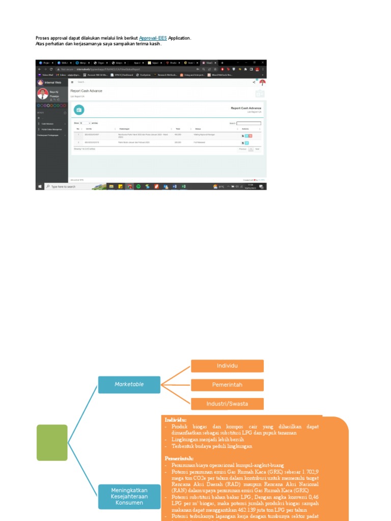 Proses Approval Dapat Dilakukan Melalui Link Berikut Approval | PDF
