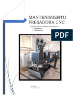 Mantenimiento mensual fresadora CNC: limpieza, revisión filtro aire, lubricación y verificaciones geométricas