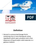 Pharmaceutical Aerosols: Md. Mahbubol Alam Lecturer, Department of Pharmacy, Bangladesh University