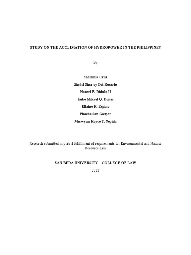 Hydropower Potential in the Philippines | PDF | Hydroelectricity ...
