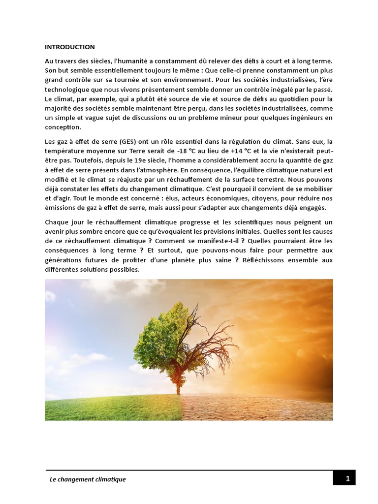 Causes et conséquences du changement climatique | PDF | Changement ...