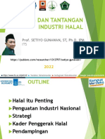 Peluang Dan Tantangan Industri Halal: Prof. Setiyo Gunawan, ST, PH.D, Ipm