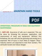 Lesson:: Maintain Hand Tools