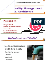 Total Quality Management in Healthcare: Presented by