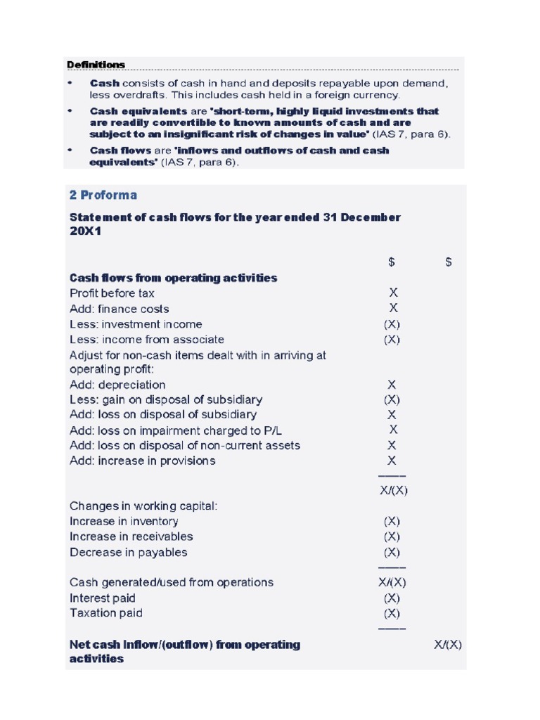 IAS 7 - Group Cash Flow | PDF
