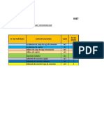 Metrado: #De Partidas Especificaciones UDM #De Veces