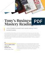 Tony's Business Mastery Reading List