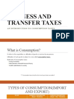 Business and Transfer Taxes: An Introduction To Consumption Taxes