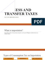 Business and Transfer Taxes: Vat On Importation
