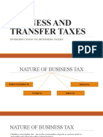 Business and Transfer Taxes