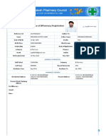 Status of Bpharmacy Registration: Academic Information.