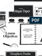 Critique Paper: Lesson 3