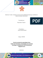 Evidencia 5 Matriz Comparar El Servicio de Las Entidades Bancarias Que Conforman El Sistema Monetario Internacional