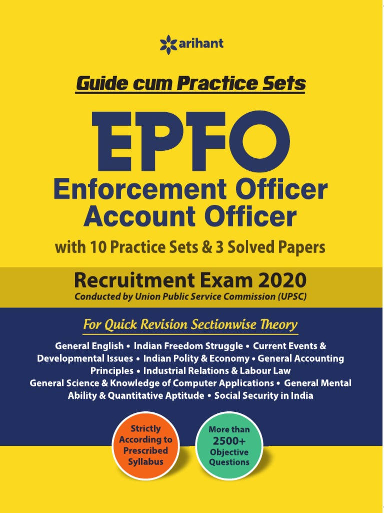 Arihant UPSC EPFO (Enforcement Offier) 2020 Edition | PDF