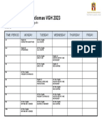 Weekly English Schedule VGH 2023