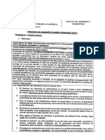 Proceso de Admisión Examen Ordinario