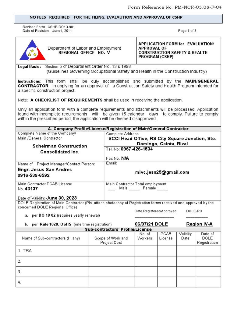 Safety Program PDF Employment Business