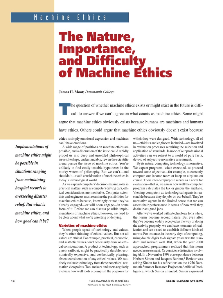 Moor, The - Nature - Importance - and - Difficulty - of - Machine ...