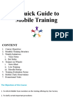 A Quick Guide To Mobile Training