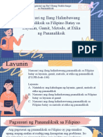Nasusuri Ang Ilang Halimbawang Pananaliksik Sa Filipino Batay Sa Layunin, Gamit, Metodo, at Etika NG Pananaliksik