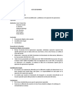 Acta reunión sensibilización problemas ejecución operaciones especiales