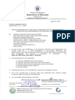 Division Memo 413 S.2023 Online Orientation On The New Guidelines For The Recruitment Selection and Appointment For Teacher I