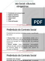Direito Empresarial - Contrato Social - Claúsulas Contratuais