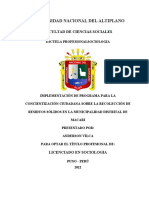 Universidad Nacional Del Altiplano: Facultad de Ciencias Sociales