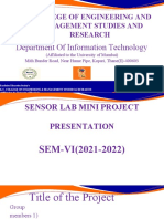 K.C. College Engineering Department Mini Project on Sensors