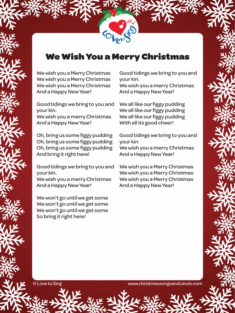 We Wish You A Merry Christmas PDF