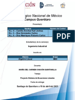 Tecnológico Nacional de México Campus Querétaro estudiantes ingeniería industrial álgebra lineal proyecto ecuaciones lineales