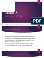 Aralin 8: Pagpapalit Koda