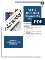 (The Adjusting Process) : Financial Accounting and Reporting