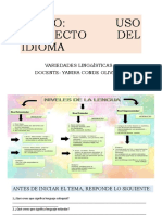 Anexo: USO Correcto DEL Idioma: Variedades Lingüísticas Docente: Yanira Conde Olivera