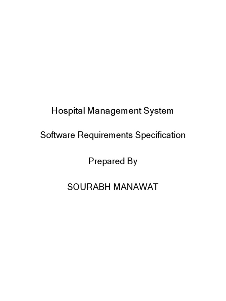 Hospital Management System Srs | PDF | World Wide Web | Internet & Web