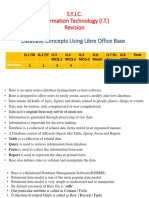 S.Y.J.C. Information Technology (I.T.) Revision: Database Concepts Using Libre Office Base