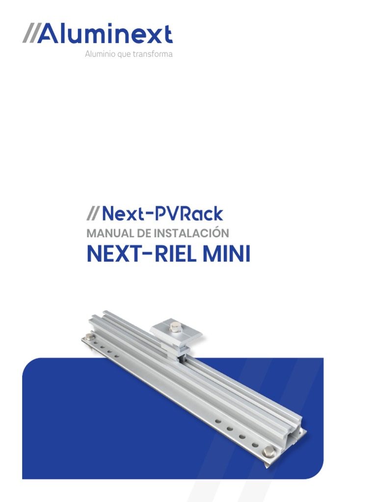 MNL - NEXT-RIEL-MINI para Instalación FV | PDF | Aluminio | Fotovoltaica